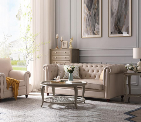 Zestaw sofowy Chesterfield 321 Żywy krajobraz Siedziba Design Couch Sofy Sofa skórzana