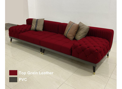 Chesterfield Big Sofa Luxury Meble Couch Podkładka Sofy Sofa 4 miejsce do siedzenia