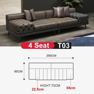Chesterfield Big Sofa Luxury Meble Couch Podkładka Sofy Sofa 4 miejsce do siedzenia