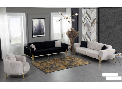 Luksusowy Zestaw sofowy Zestaw Sofowy Sofa Podkładka Kanapy 3+3+1 Zestawy Tapicerskie Aksamit