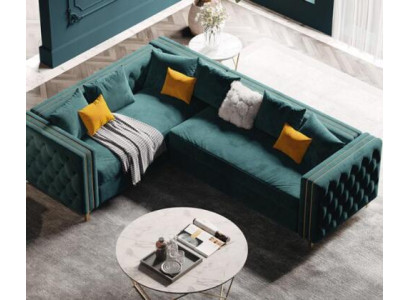 Narożnik kanapa Narożnik w kształcie litery L Sofa tapicerowana Sofa Sofy Materiał Chesterfield Meble