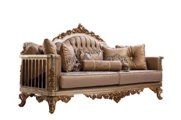 Zestaw Sofa 3+1 miejsce do siedzenia Złoty stolik kawowy Zestaw sofowy Living Room Luxury Nowość