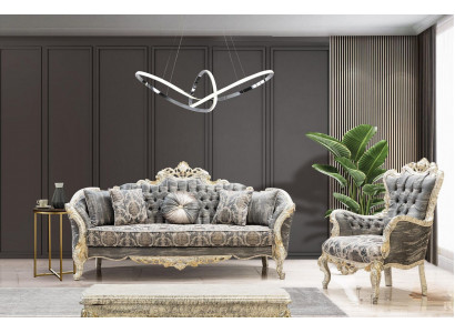 Zestaw 3+1 miejsce do siedzenia stolik kawowy Salon Zestaw sofowy Klasyczny design Włókienniczy