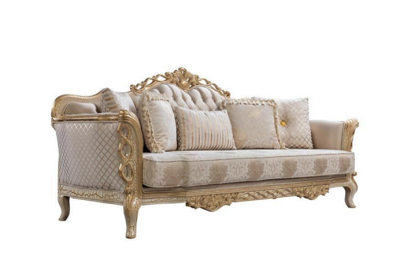 Sofa 3 miejsce do siedzenia salon kanapa klasyczny design luksusowa sofa Włókienniczy Nowość