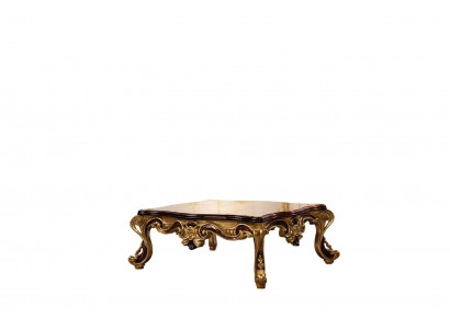 stolik kawowy Drewno Tabela Salon Klasyczny Design Luksusowy Drewniany Stół 119x91cm