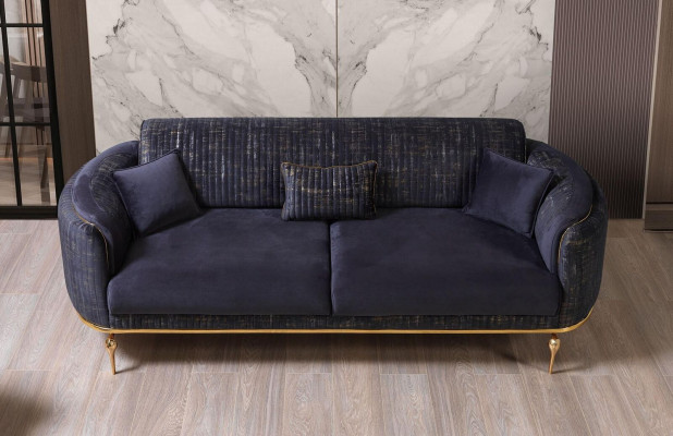 Sofa do salonu 3 miejsce do siedzenia Blue Meble Luxury Couches xxl Meble Couch Sofy