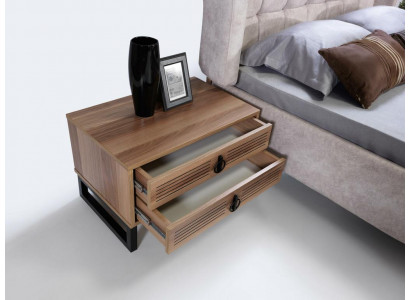 Sypialnia Stolik nocny Design Side Drewno z Metal Luxury New