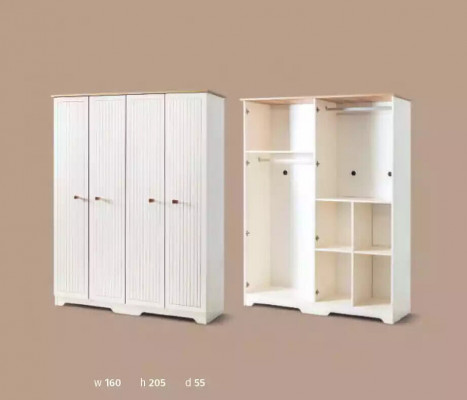 Klasyczne Meble Półka Szafki Szafa Sypialnia Drewno 160cm Luksus