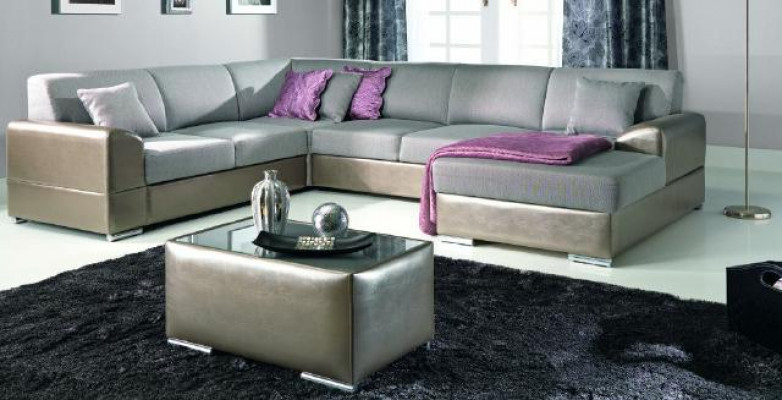 Luksusowa tapicerowana sofa w kształcie litery U w eleganckim, współczesnym stylu dla bardziej wyrafinowanych