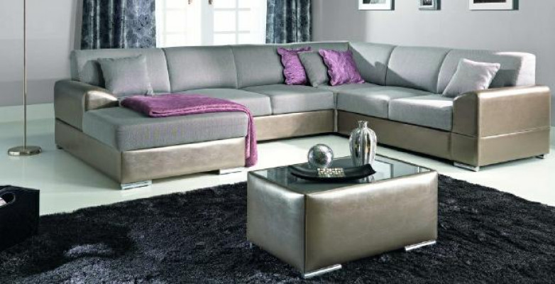 Luksusowa tapicerowana sofa w kształcie litery U w eleganckim, współczesnym stylu dla bardziej wyrafinowanych