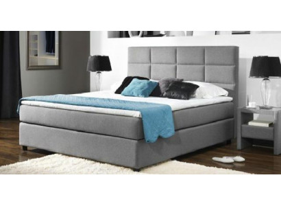 Continental box spring Łóżko podwójne skóra podkładka wysoka włókienniczy łóżko