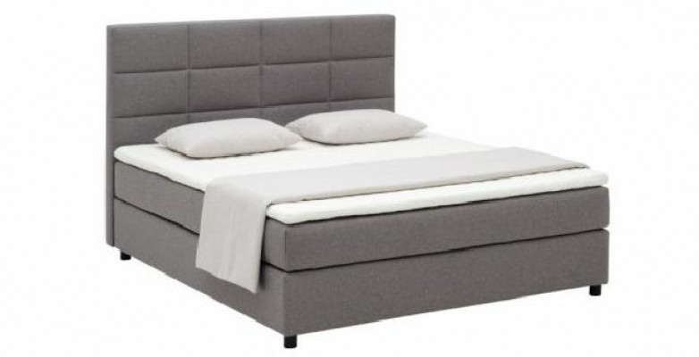 Continental box spring Łóżko podwójne skóra podkładka wysoka włókienniczy łóżko