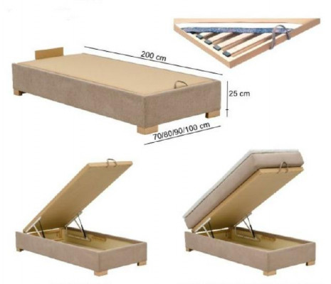 Continental box spring Łóżko podwójne skóra podkładka wysoka włókienniczy łóżko