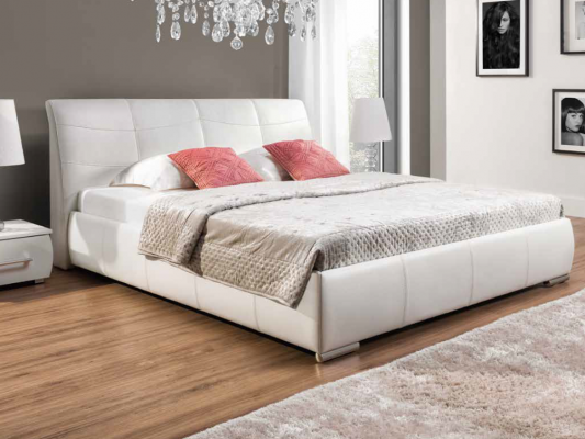 Łóżko tapicerowane łóżka Łóżko Podkładka Skóra Włókienniczy Designer Hotel Double Luxury