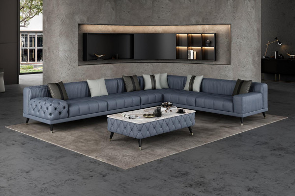 Narożnikowa kanapa Sofa w kształcie litery L Sofa do salonu Podkładka Sofy Nowy Design Skóra