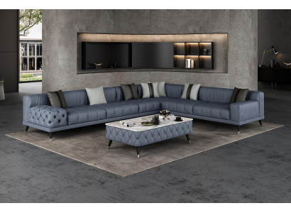 Narożnikowa kanapa Sofa w kształcie litery L Sofa do salonu Podkładka Sofy Nowy Design Skóra