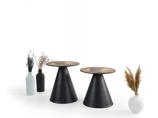 Designerski zestaw 2 stolików kawowych w nowoczesnym stylu do salonu