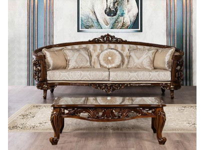 Sofa Trzyosobowa 3 Siedziba Klasyczne Meble Sofy Materiał Styl Barok Rokoko Luksus Nowość
