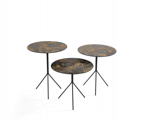 Stoliki okrągłe Tabela Stoliki do kawy stoły Luxury Design Stoliki boczne 3 szt.