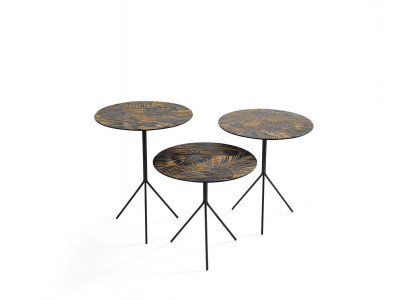 Stoliki okrągłe Tabela Stoliki do kawy stoły Luxury Design Stoliki boczne 3 szt.