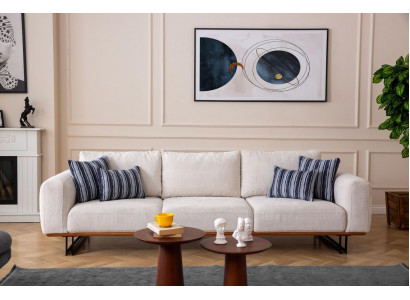 Designerska 4 miejsce do siedzenia Sofa Nowoczesne Meble Biały Kolor w stylowym salonie