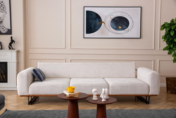 Designerska 4 miejsce do siedzenia Sofa Nowoczesne Meble Biały Kolor w stylowym salonie