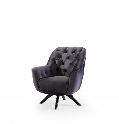 Fotel Modern Black Kolor Salon Włókienniczy Luxury Design Meble