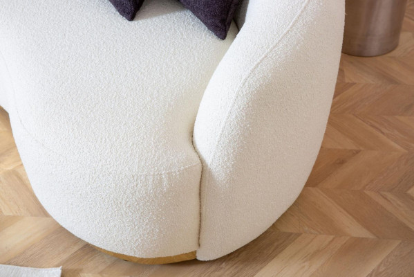 Designerska sofa Okrągły Biały Zestaw narożny Nowoczesne meble w salonie Luxury