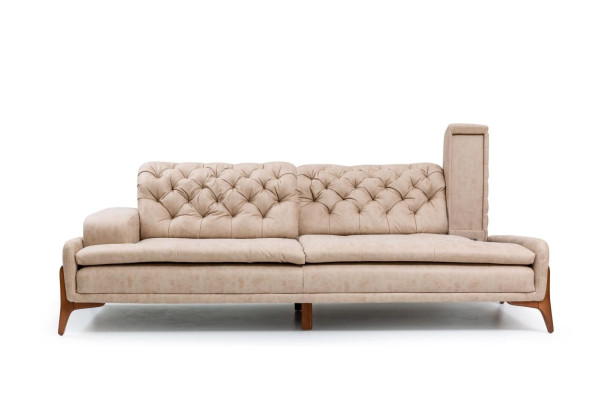 Nowoczesna Sofa 3 - miejsce siedzące Designerska Beżowa Kolor Style 240 cm Salon Beżowy Sofy