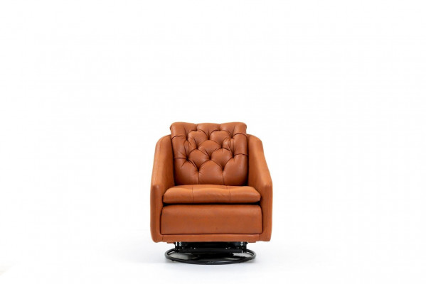 Nowoczesny Fotel Salon Pomarańczowy Meble Designer Lounge Club 75x90