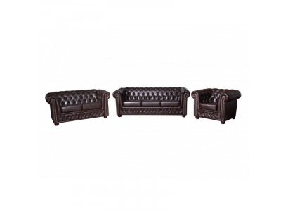 Chesterfield Zestaw sofowy 3+2+1 Yorki Couch Podkładka Zestaw Sofy Kanapy Nowe
