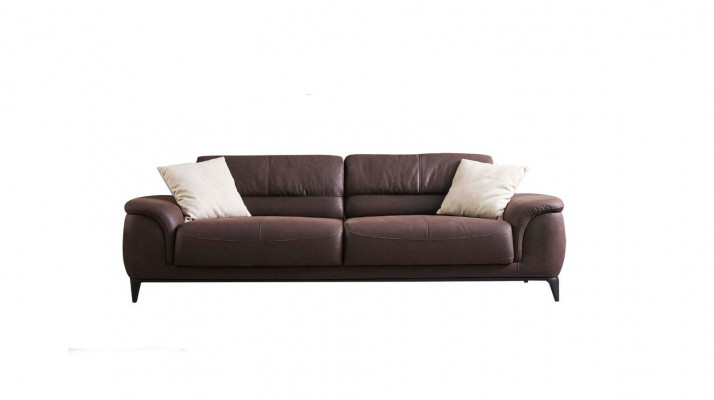 Sofa tapicerowana kanapa trzyosobowa sofa 3 miejsca siedzące materiałowa brązowa sofa sofy