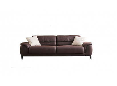 Sofa tapicerowana kanapa trzyosobowa sofa 3 miejsca siedzące materiałowa brązowa sofa sofy