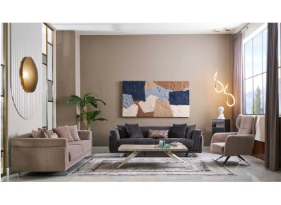 Zestaw kanapowy kompletne sofy sofa materiałowa sofy tapicerowane beżowy zestaw 4 sztuki