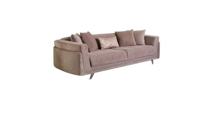 Sofa trzyosobowa z funkcją spania sofa 3 miejsce do siedzenia Sofa materiałowa w kolorze beżowym