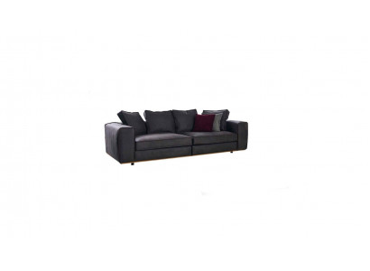Sofa trzyosobowa rozkładana 3 miejsce do siedzenia szara materiałowa sofa tapicerowana projekt sofy