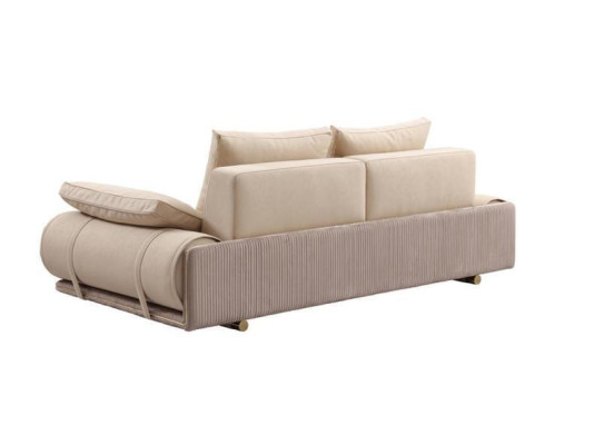 Nowoczesna Sofa 3 miejsce do siedzenia Biały Kolor Designerska sofa tapicerowana w salonie nowa