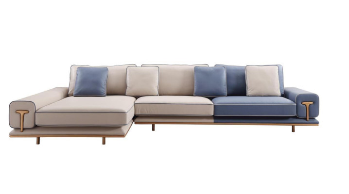 Narożnikowa kanapa L forma Zestaw narożny Duża sofa Sofa tapicerowana Sofa materiałowa Nowy salon