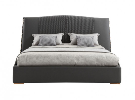 Luksusowe łóżko Drewno Rama łóżka Szara rama łóżka podwójnego Łóżko podwójne
