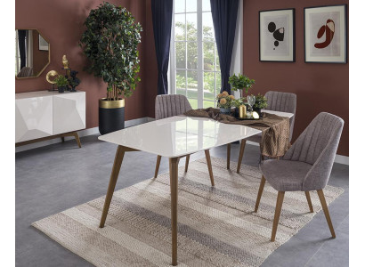Modern Complete Stół obiadowy Modern 4x Krzesła Design jadalnia Meble