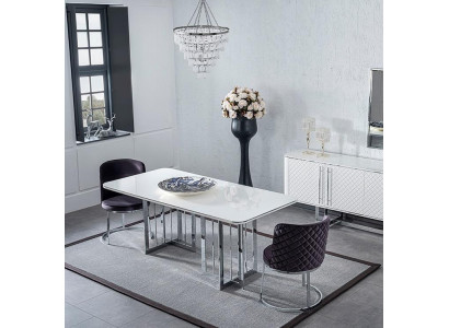 Modern Design Meble jadalnia Stół obiadowy Luksus 4x Krzesza Nowe umeblowanie