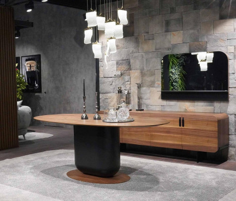 Stół obiadowy Design Tabela Modern Meble jadalnia Drewno Design Luksusowe wyposażenie Nowość