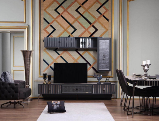 Stół obiadowy 6x Krzesło Grupa Tabela Meble 8 szt. Zestaw jadalniany Ustaw