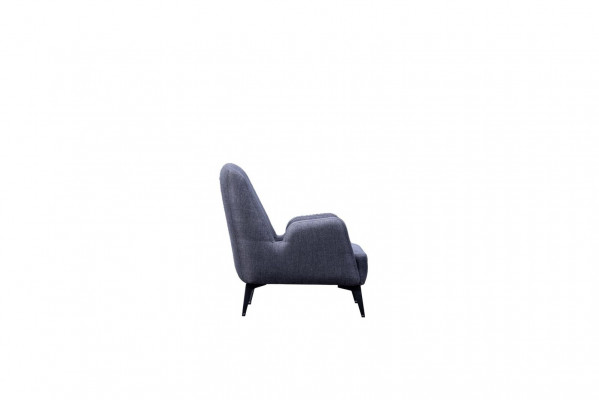 Designerski Szary Fotel Luksusowy 1 miejsce siedzące PolsterFotel Włókienniczy PolsterFotel