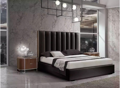 Kompletny nowoczesny zestaw Sypialnia Designerskie Łóżko + 2x Szafki nocne 3-częściowe