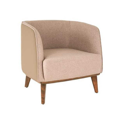 Beżowy Fotel Podkładka Salon Jednoosobowy Designer Lounge RelaxFotel