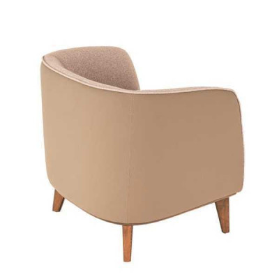 Beżowy Fotel Podkładka Salon Jednoosobowy Designer Lounge RelaxFotel