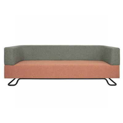 Sofa dwukolorowa Zielona 3-osobowa Podkładka do salonu designerska kanapa