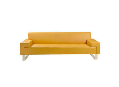 Żółta 2-miejsce siedzące Sofa Podkładka Salonowa Kanapa Dwuosobowa Stylowa 2-osobowa