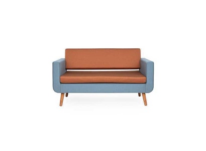 Szaro-pomarańczowa sofa luksusowa 3-miejsce do siedzenia designerska kanapa salonowa Podkładka 3-osobowa